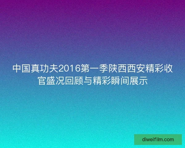 中国真功夫2016第一季陕西西安精彩收官盛况回顾与精彩瞬间展示